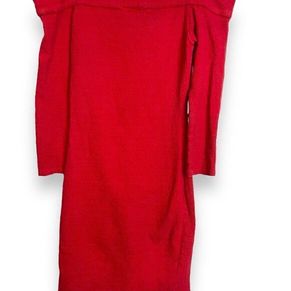 Contempo Casuals Mini Dress Women's Medium Red Off The Shoulder Vintage Bodycon - Picture 11 of 16